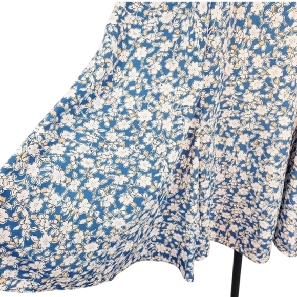 Vintage 70s Starlo Womens Blue Floral Lace Long‎ Maxi Dress sz 9/10 Cottagecore - Picture 9 of 14